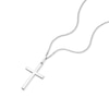 Thumbnail Image 1 of Men's Sterling Silver Cross Pendant Necklace 20''