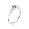 Thumbnail Image 1 of 18ct White Gold Sapphire 0.20ct Diamond Trilogy Ring