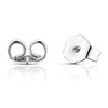 Thumbnail Image 2 of 9ct White Gold Swiss Blue Topaz & Diamond Swirl Earrings