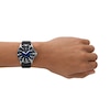 Thumbnail Image 3 of Emporio Armani Men's Blue Ombre Dial Black Leather Strap Watch
