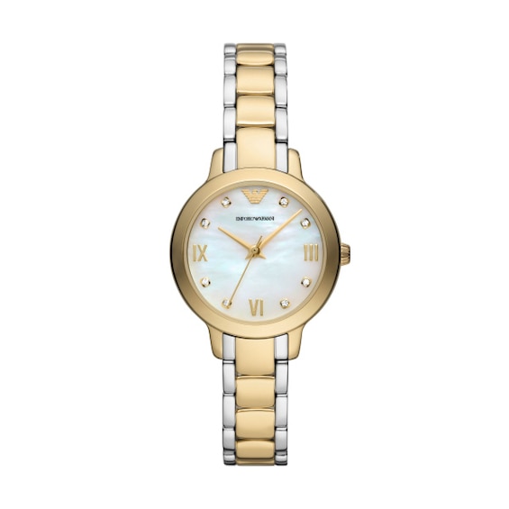 Emporio Armani Ladies’ Two Tone Stainless Steel Watch