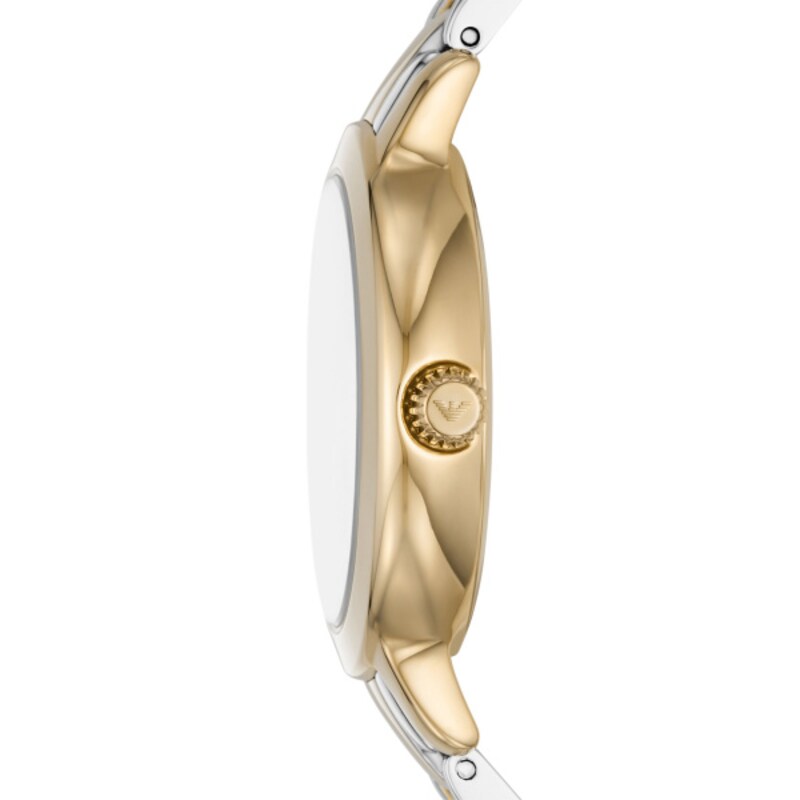 Emporio Armani Ladies' Two Tone Stainless Steel Watch