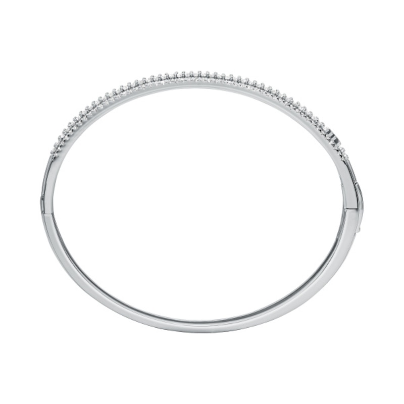 Michael Kors Brilliance Silver Cubic Zirconia Bangle