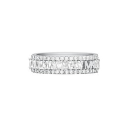 Michael Kors Brilliance Silver Cubic Zirconia Ring (Size L)