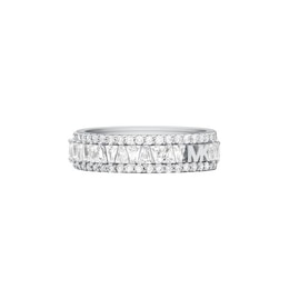 Michael Kors Brilliance Silver Cubic Zirconia Ring (Size Small)