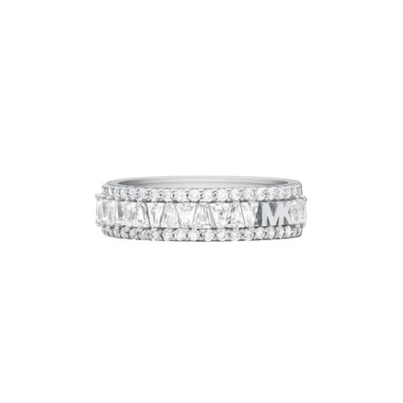 Main Image 1 of Michael Kors Brilliance Silver Cubic Zirconia Ring (Size Small)