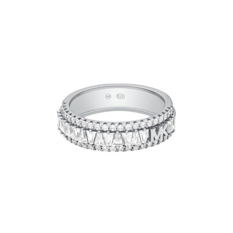 Michael Kors Brilliance Silver Cubic Zirconia Ring (Size Small)