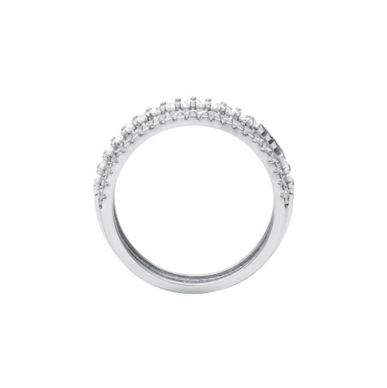 Michael Kors Brilliance Silver Cubic Zirconia Ring (Size Small)