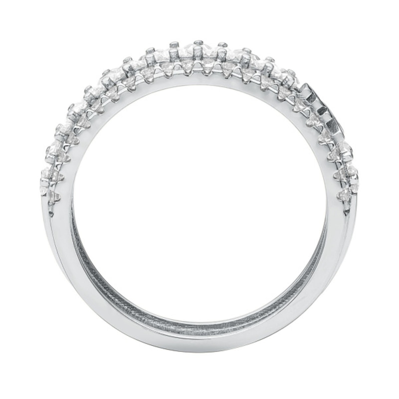 Michael Kors Brilliance Silver Cubic Zirconia Ring (Size Small)