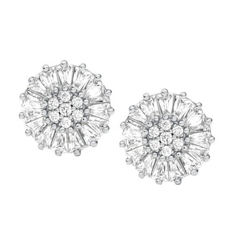 Michael Kors Sterling Silver Cubic Zirconia Stud Earrings