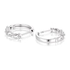 Thumbnail Image 1 of 9ct White Gold 0.08ct Diamond Twist Hoop Earrings