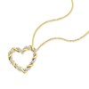 Thumbnail Image 2 of 9ct Yellow Gold 0.15ct Diamond Twist Heart Pendant