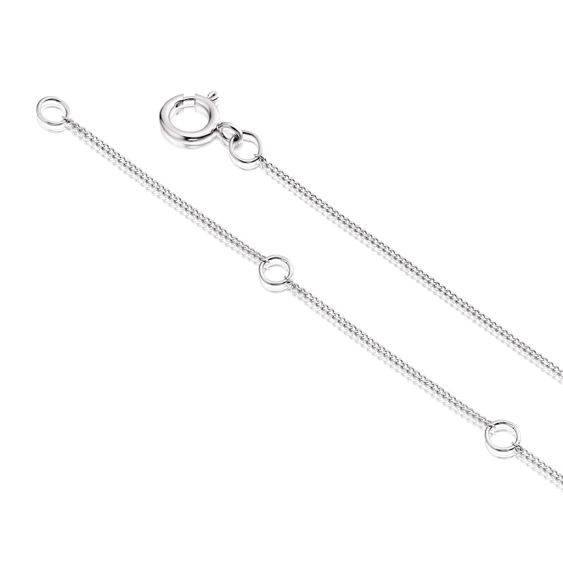 Main Image 3 of 18ct White Gold Aquamarine 0.25ct Diamond Cluster Pendant