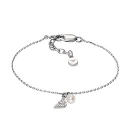Emporio Armani Steel Pearl & Cubic Zirconia Bracelet