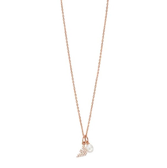 Emporio Armani Rose Gold Tone Cubic Zirconia Necklace