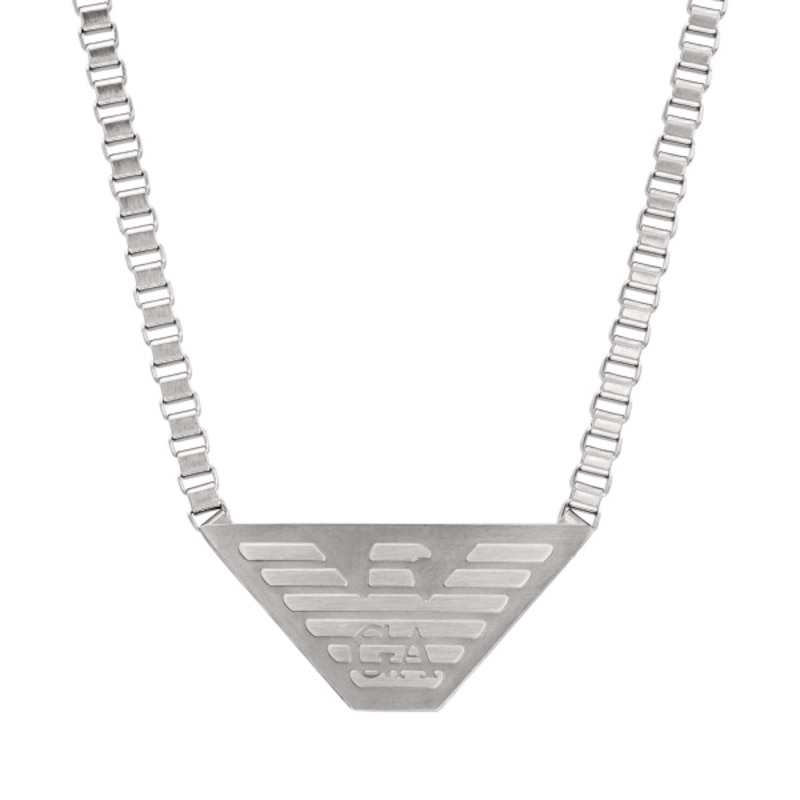 Emporio Armani Men's Stainless Steel EA Logo Necklace