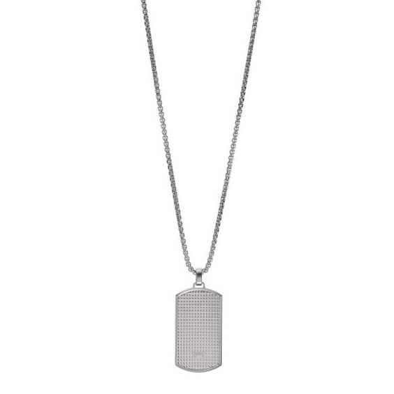 Emporio Armani Men’s Stainless Steel Dog Tag Necklace