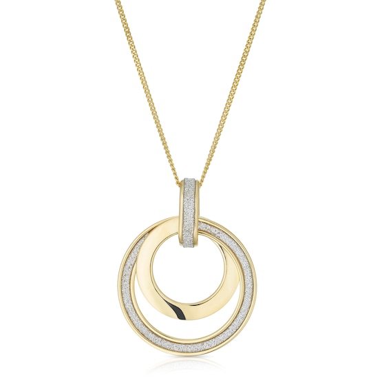 9ct Yellow Gold Sparkle Chain Pendant
