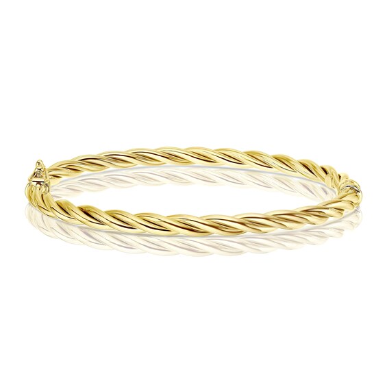 9ct Yellow Gold Twist Bangle