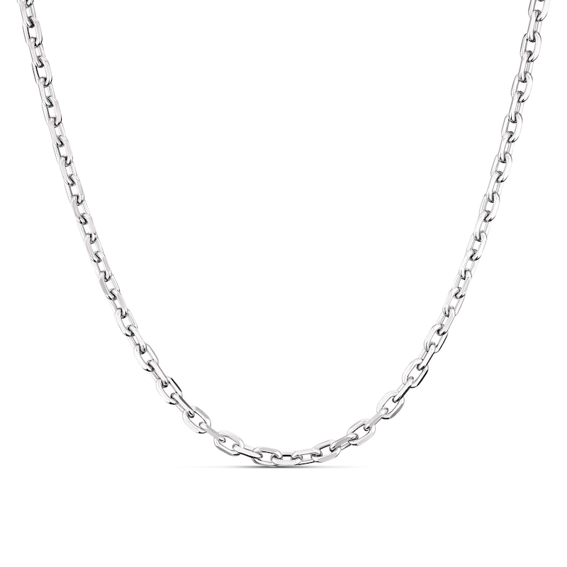 Men's Sterling Silver Flat Edge Cable Chain Necklace