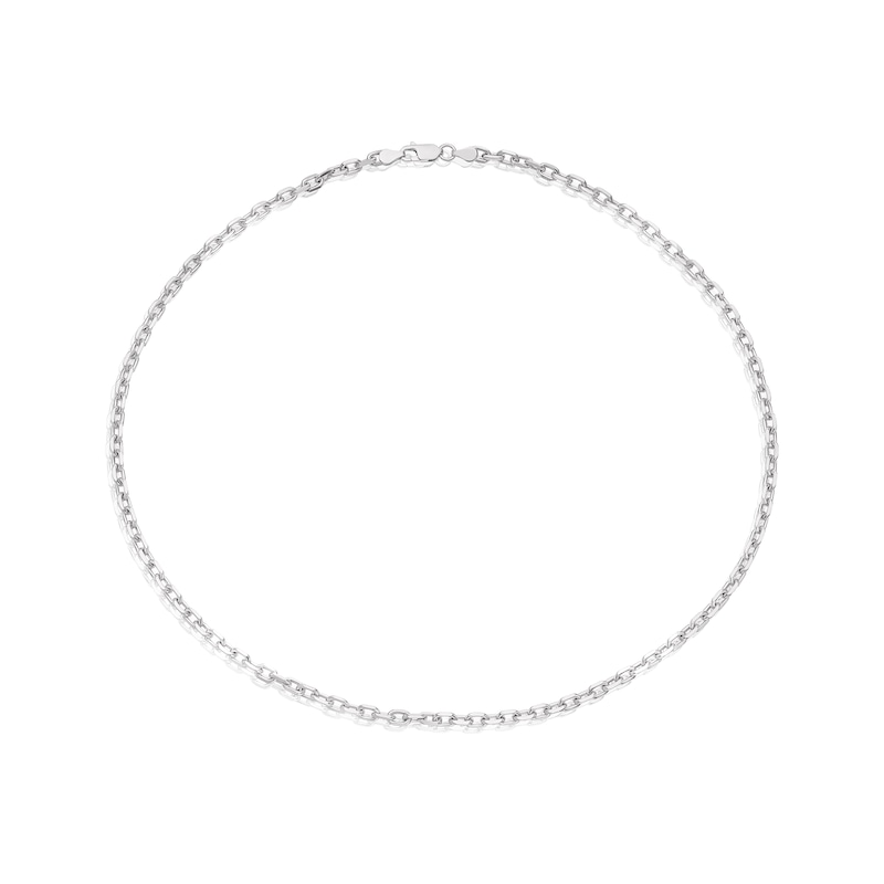 Men's Sterling Silver Flat Edge Cable Chain Necklace