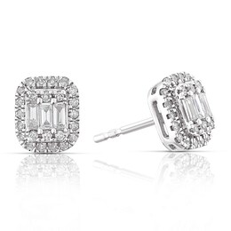 0.33ct Diamond Stud Earrings In 9ct White Gold main image 1