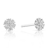 9ct White Gold 0.25ct Diamond Daisy Cluster Earrings