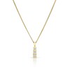 Thumbnail Image 1 of 9ct Yellow Gold 0.25ct Diamond Trilogy Bar Pendant