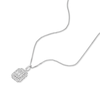 Thumbnail Image 2 of 9ct White Gold 0.20ct Diamond Emerald Shaped Pendant