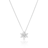 Thumbnail Image 1 of 9ct White Gold 0.15ct Diamond Starburst Pendant