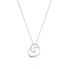 Thumbnail Image 0 of 9ct White Gold 0.05ct Diamond Heart Swirl Pendant