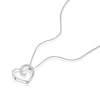 Thumbnail Image 1 of 9ct White Gold 0.05ct Diamond Heart Swirl Pendant