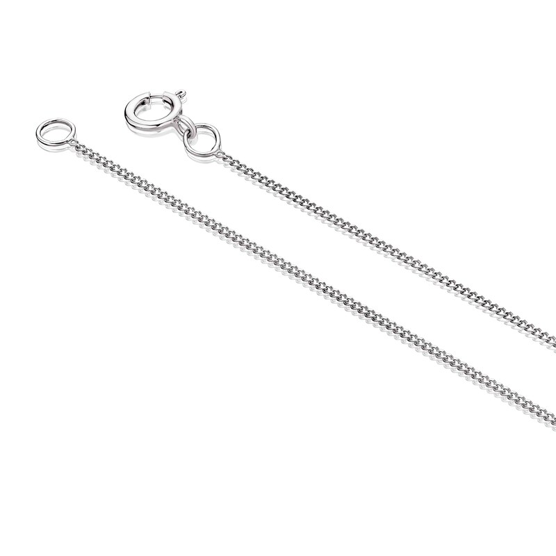 9ct White Gold 0.05ct Diamond Heart Swirl Pendant