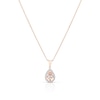 Thumbnail Image 0 of 9ct Rose Gold Morganite 0.06ct Diamond Pendant