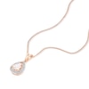 Thumbnail Image 1 of 9ct Rose Gold Morganite 0.06ct Diamond Pendant