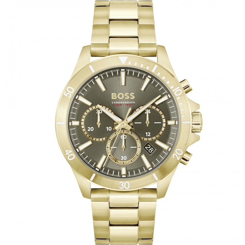 BOSS Troper Men's Gold-Tone Steel Bracelet Watch