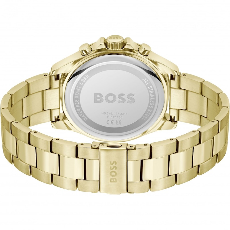 BOSS Troper Men's Gold-Tone Steel Bracelet Watch