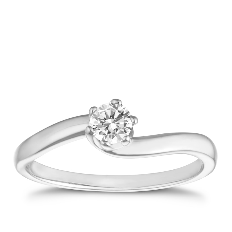 Main Image 1 of 9ct White Gold 0.25ct Diamond Solitaire