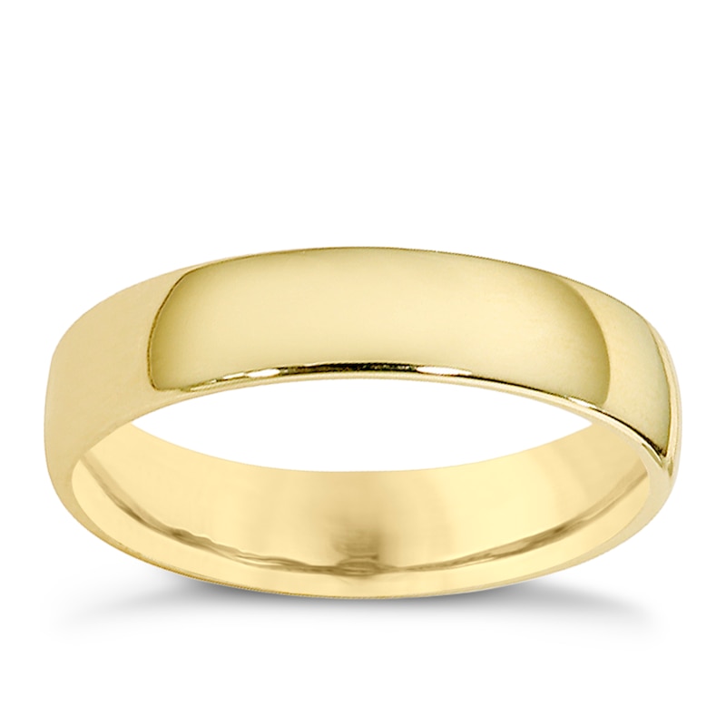 9ct Yellow Gold 4mm Extra Heavyweight Court Ring