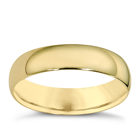 9ct Yellow Gold 5mm Extra Heavyweight Court Ring