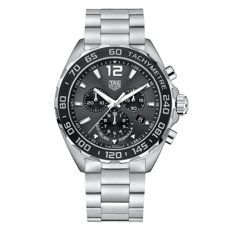 TAG Heuer Formula 1 Men's Stainless Steel Bracelet Watch with black dial