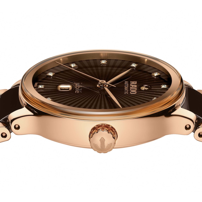 Rado Centrix Ladies' Brown & Rose Gold-Tone Bracelet Watch
