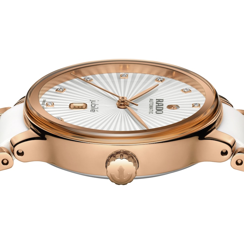 Rado Centrix Ladies' Rose Gold Tone & White Bracelet Watch