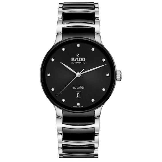 Men's Rado Centrix Diamond Stainless Steel & Ceramic Watch