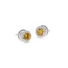 Thumbnail Image 2 of CARAT* LONDON Gwyn Silver Borderset Yellow Stone Earrings