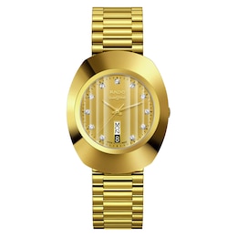Rado Diastar Crystal Gold-Tone Bracelet Watch