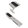 Thumbnail Image 0 of BOSS Men's Silver Tone Black Enamel Logo Tie Clip & Cufflinks Set