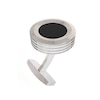Thumbnail Image 2 of BOSS Men's Silver Tone Black Enamel Round Cufflinks