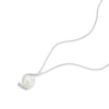 Thumbnail Image 2 of 9ct White Gold Cultured Freshwater Pearl & Diamond Twisted Pendant
