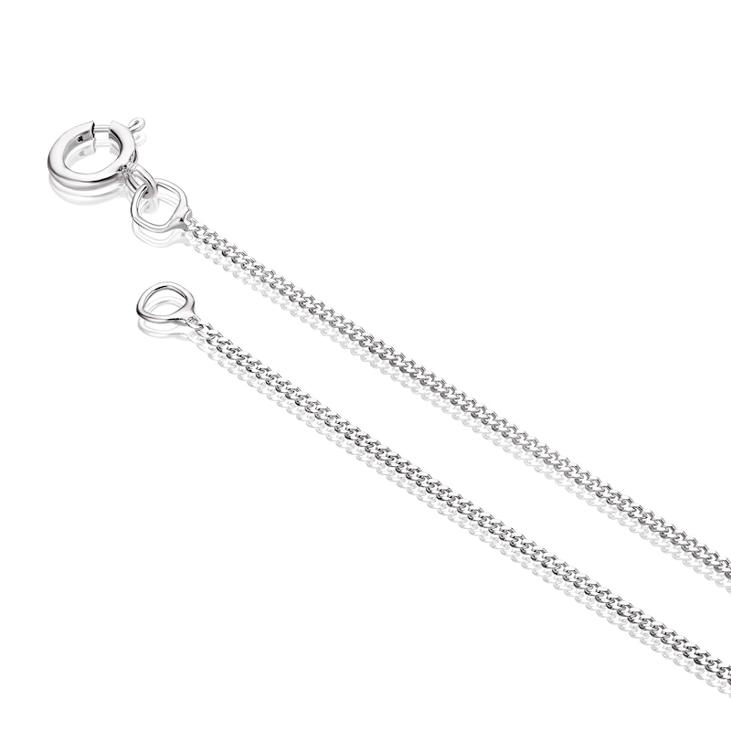 Main Image 3 of 9ct White Gold Cultured Freshwater Pearl & Diamond Twisted Pendant